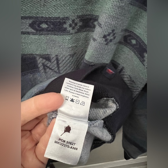 Faherty × Doug Good Feather Campfire Hoodie In Blue Men’s Size Small New - Picture 8 of 12